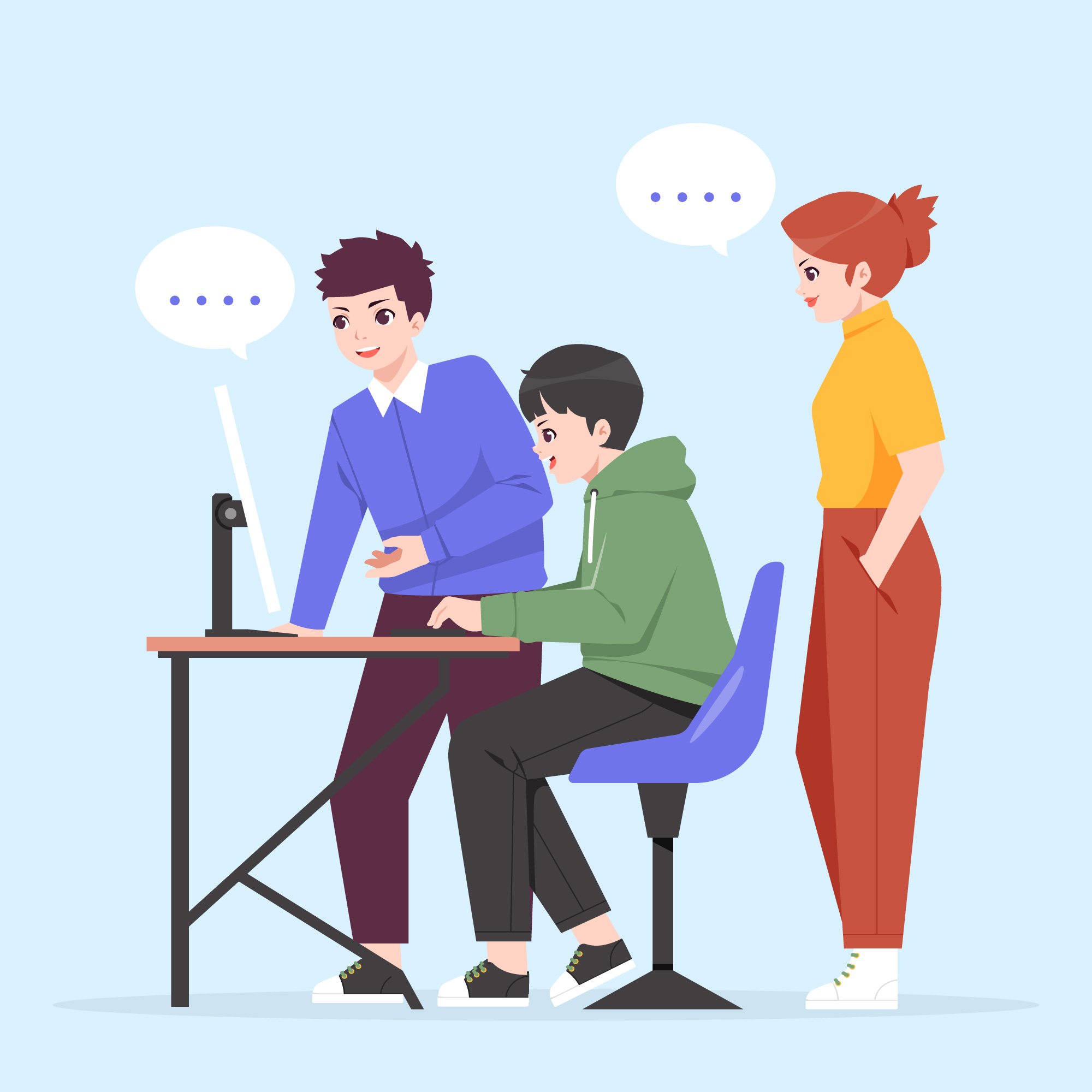 Retail frontliner assisting customer